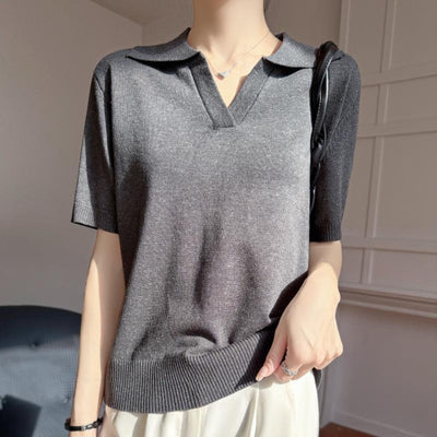 T-shirt col montant, minimaliste