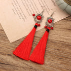 Red Tassel Earrings