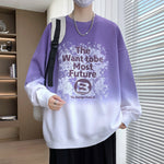 Trendy Gradient Long Sleeve Crew Neck Sweatshirt