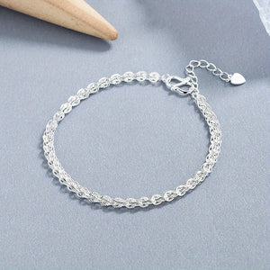 Womens Phoenix Tail Bracelet Ethnic Style Silver Plated Beaded Design With Carved Patterns
