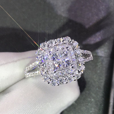 Sanjie, nouvelle alliance classique pour femme micro-sertie de zircons, bijou populaire sur Wish