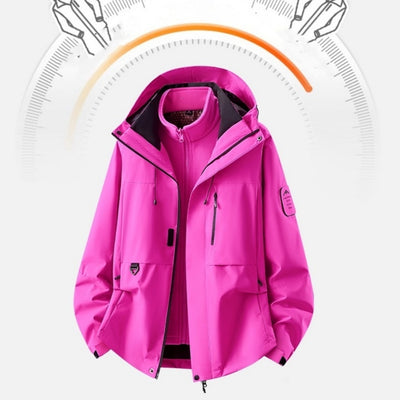 Veste tactique 3 en 1 homme et femme avec isolation graphène noir et or