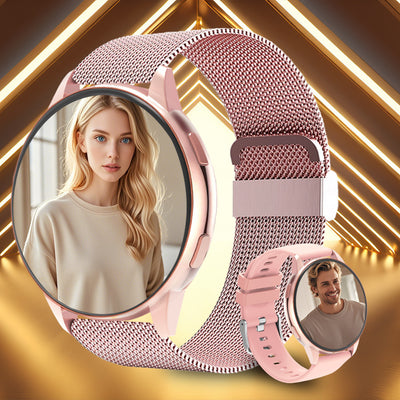 Montre connectée appels Bluetooth avec fréquence cardiaque, podomètre et suivi du sommeil