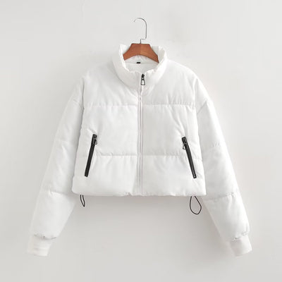 Manteau matelassé court femme grande taille tendance color block