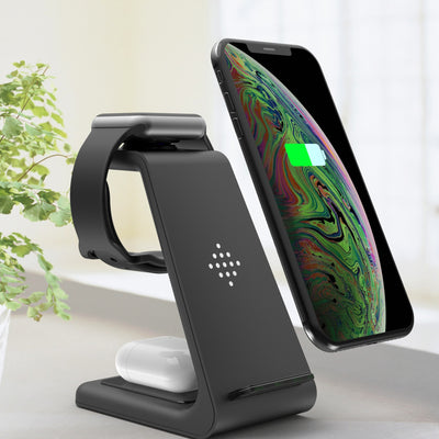 Station de charge sans fil 3 en 1 - téléphone, montre, écouteurs