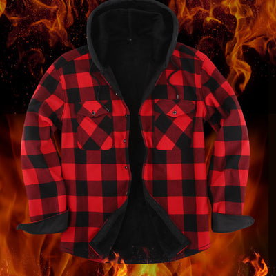 Warm Plaid Shirt Winter Fleece-lined Thickened Warm Shirt