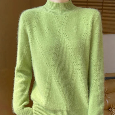 Pull en maille ajourée épais pour femme