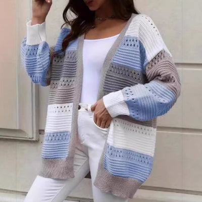Gilet en maille ajouré, manches longues