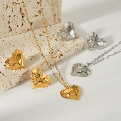 Fashion Section Love Heart Stud Earrings