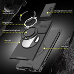 Samsung S26 Ultra Magnetic Rotating Car Mount Phone Case A17 Lens Flip Cover S25 Shockproof