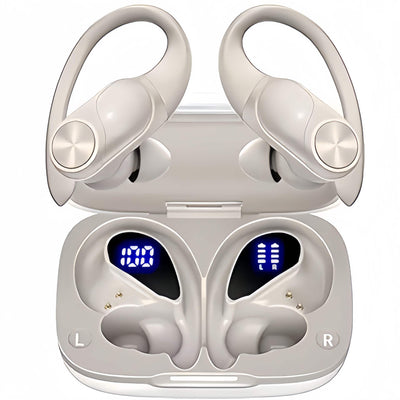 Écouteurs de sport sans fil Bluetooth longue portée à réduction de bruit pour la course