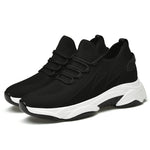 Tie-up Height-Increasing Shoes for Men, Breathable Mesh Casual Dad Shoes
