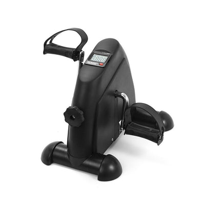 Vélo d'appartement peu encombrant avec écran LCD, résistance réglable, exercices bras & jambes, Noir/Argent