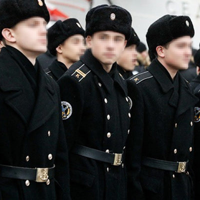 Réplique du manteau d'hiver d'officier de la marine soviétique M69 - manteau long noir en drap de laine à 12 boutons
