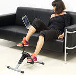 Space Saving Home Cycling Bike with LCD Monitor, Adjustable Resistance, Arm & Leg Workouts, Black/Silver