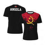 Maillot Drapeau Angola Été Mode Manches Courtes Homme Décontracté Séchage Rapide