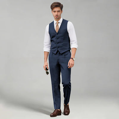 Nouveauté style rétro, ensemble deux pièces gilet ajusté haut de gamme grande taille