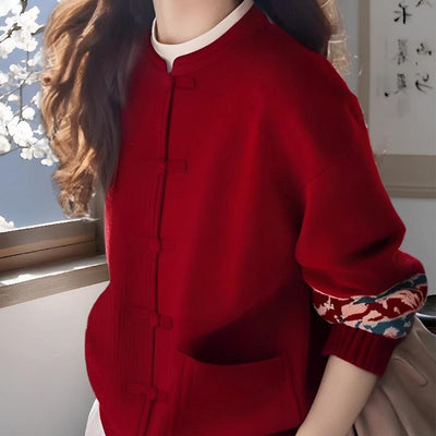 Gilet en maille façon kimono