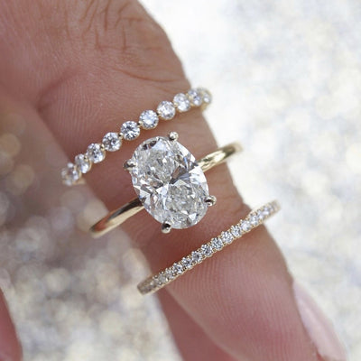 Yiwu Sanjie, fabricant grossiste, bague zircon tendance passe-partout style luxe accessible pour femme, ensemble raffiné de trois bagues ultra-scintillantes