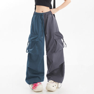 Pantalon multipoches bicolore