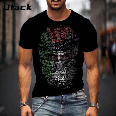 Digital Printing Loose Crew Neck Top