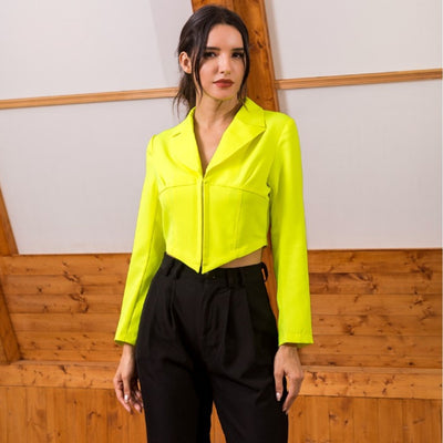 Autumn New Deep V Suit Collar Coat