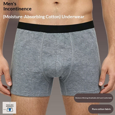 Sous-vêtement anti-fuite pour homme, boxer taille mi-haute grande taille