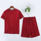 Wine red round neck