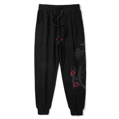 Phoenix Heavy Industry Embroidered Pure Cotton Casual Pants