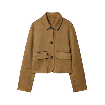 Veste courte façon suédine