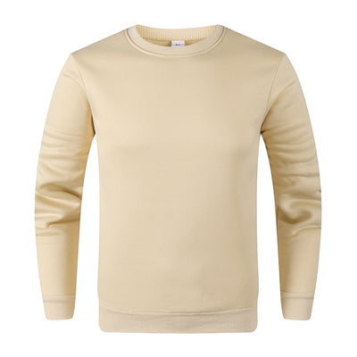 Men's Fashionable Round Neck Long Sleeve Fleece Sweatshirt