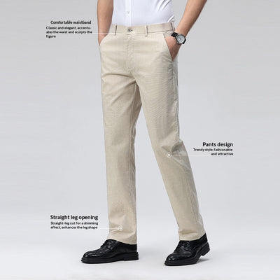 Pantalon droit business pour homme, polyvalent, confortable, doux pour la peau, confortable et respirant