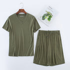Navy green Vneck