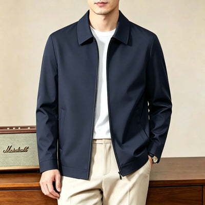 Veste homme décontractée unie et polyvalente à col à revers