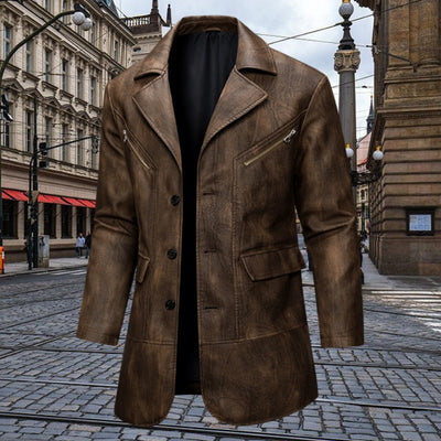 Nouvelle veste en cuir ample pour homme, printemps-automne