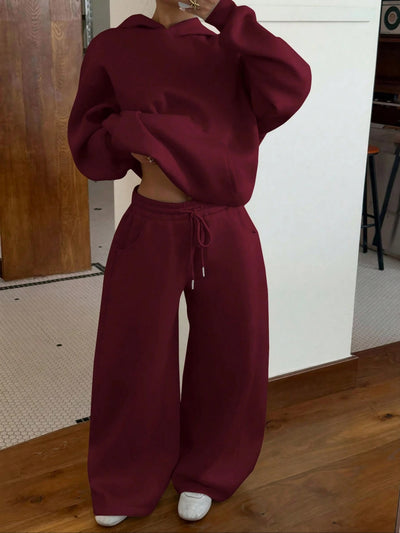 Ensemble sweat molletonné deux pièces, streetwear