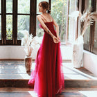 Burgundy medium waist long sty
